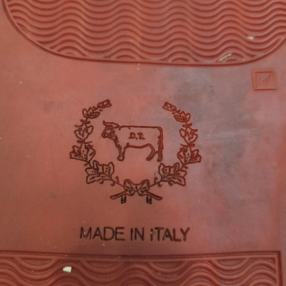 DEL TORO RED LEATHER QUILTED HIGH TOP CHUKKA SNEAKER US MENS 12 HIGH TOP - Picture 12 of 14